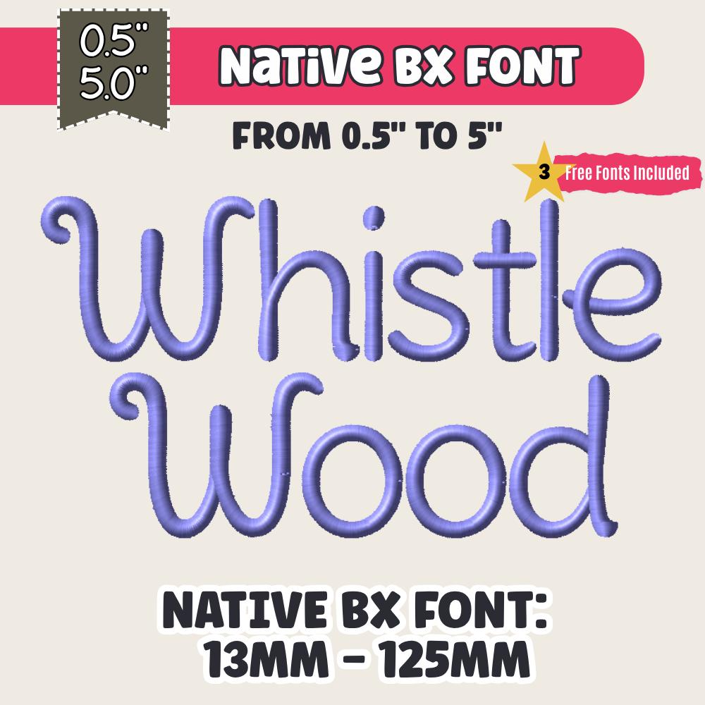 Native Bx Embroidery Font, Coastal Hug BX, Scalable 13mm–125mm Pro