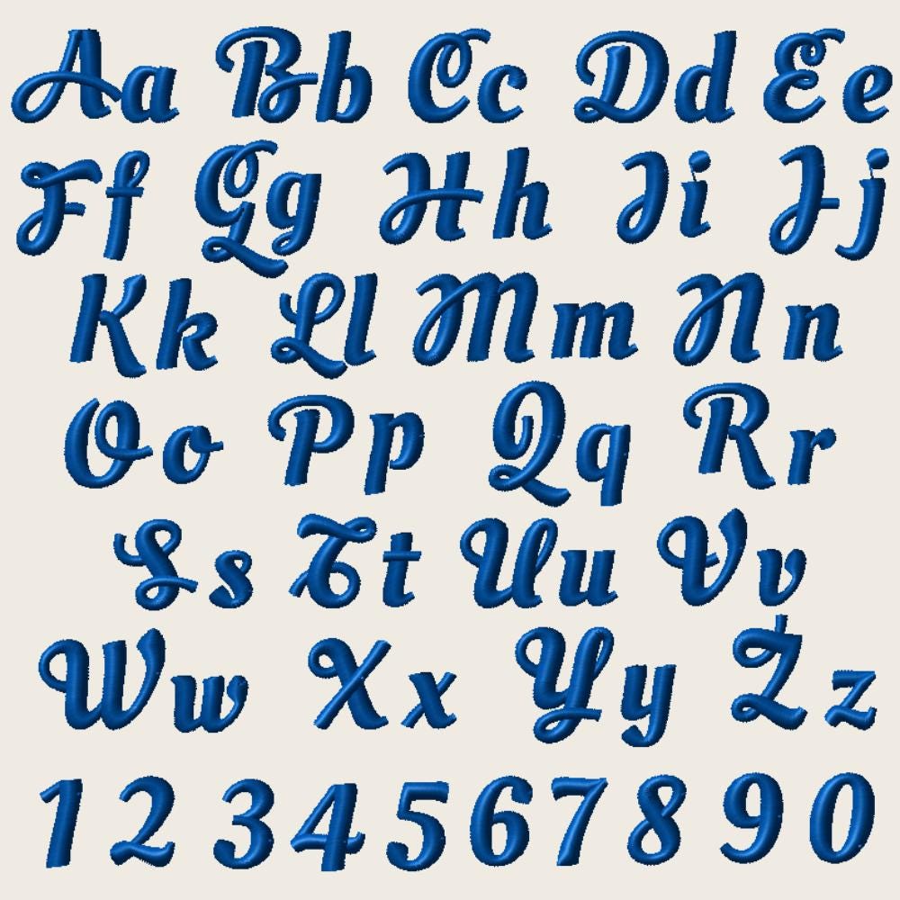BX Embroidery Font Coastal Hug X, Native Embrilliance Ready 13-125mm