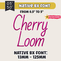 Native BX Embroidery Font Coastal Hug BX5, 13-125mm Editable Plus