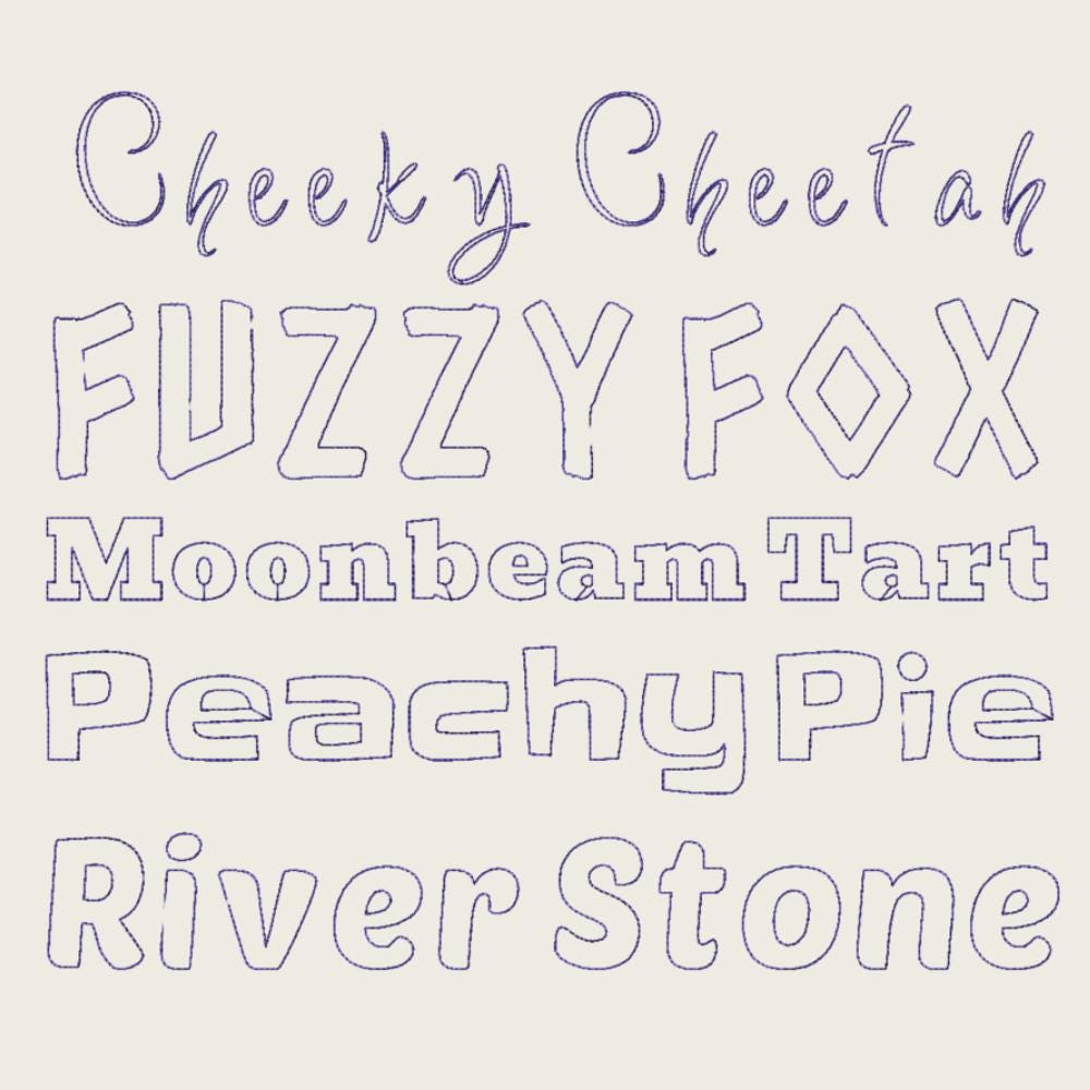 BX embroidery font' 10-Set Embrilliance Vintage Alphabet 13-125mm!
