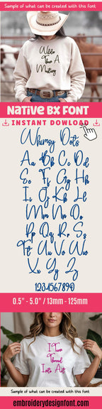 BX Embroidery Font - Whimsy Dots Native BX Embrilliance 13-125mm