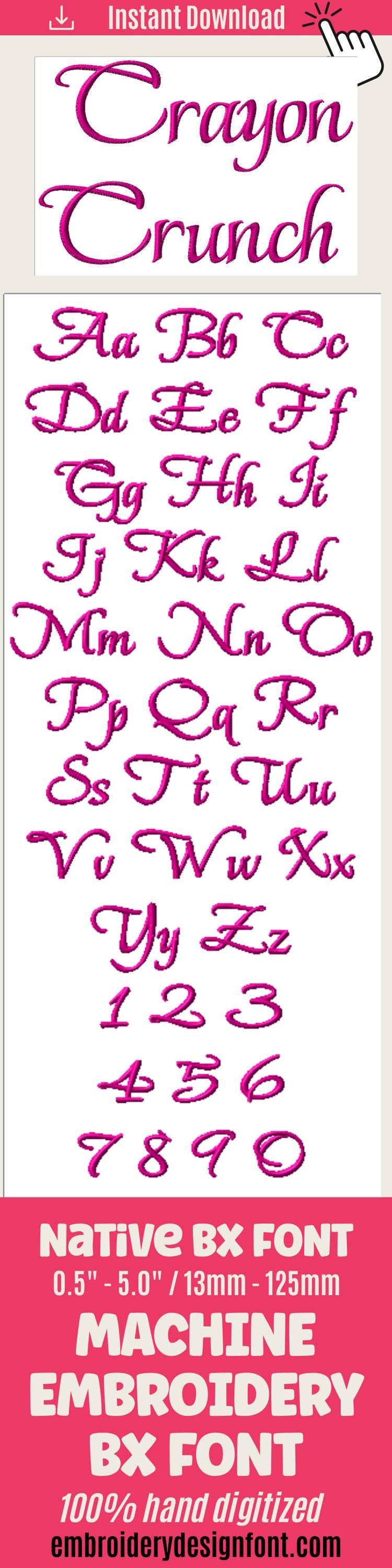 Native BX Embroidery Font, Coastal Hug Designer, 13-125mm Editable