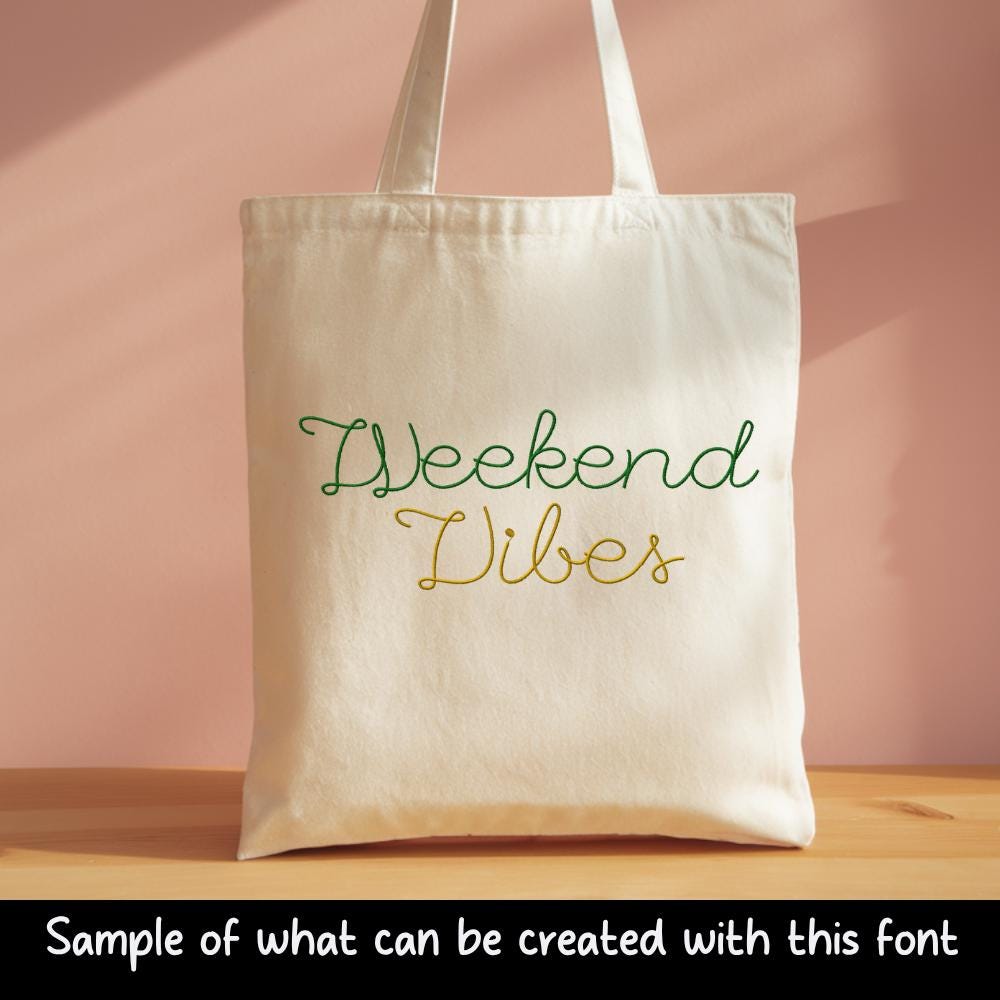 BX Embroidery Font' CoastalHug Native BX Editable Font, 13mm-125mm