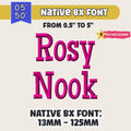 Native Bx Embroidery Font, Coastal Hug, 13-125mm, Embrilliance Ready