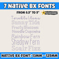 BX Embroidery Font, 7-Piece Native BX Embrilliance Vintage Script