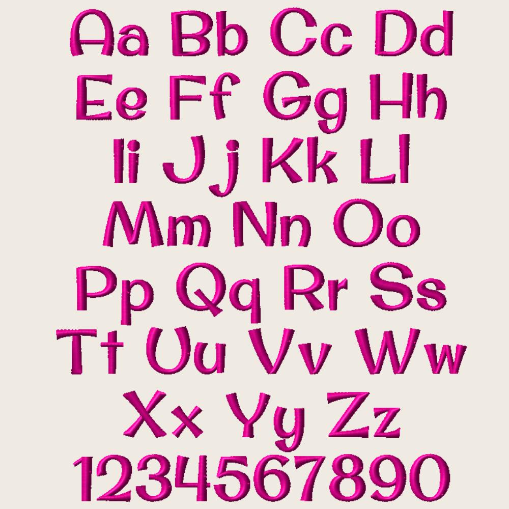 Native BX Embroidery Font, Coastal Hug 13mm–125mm, Embrilliance Obj