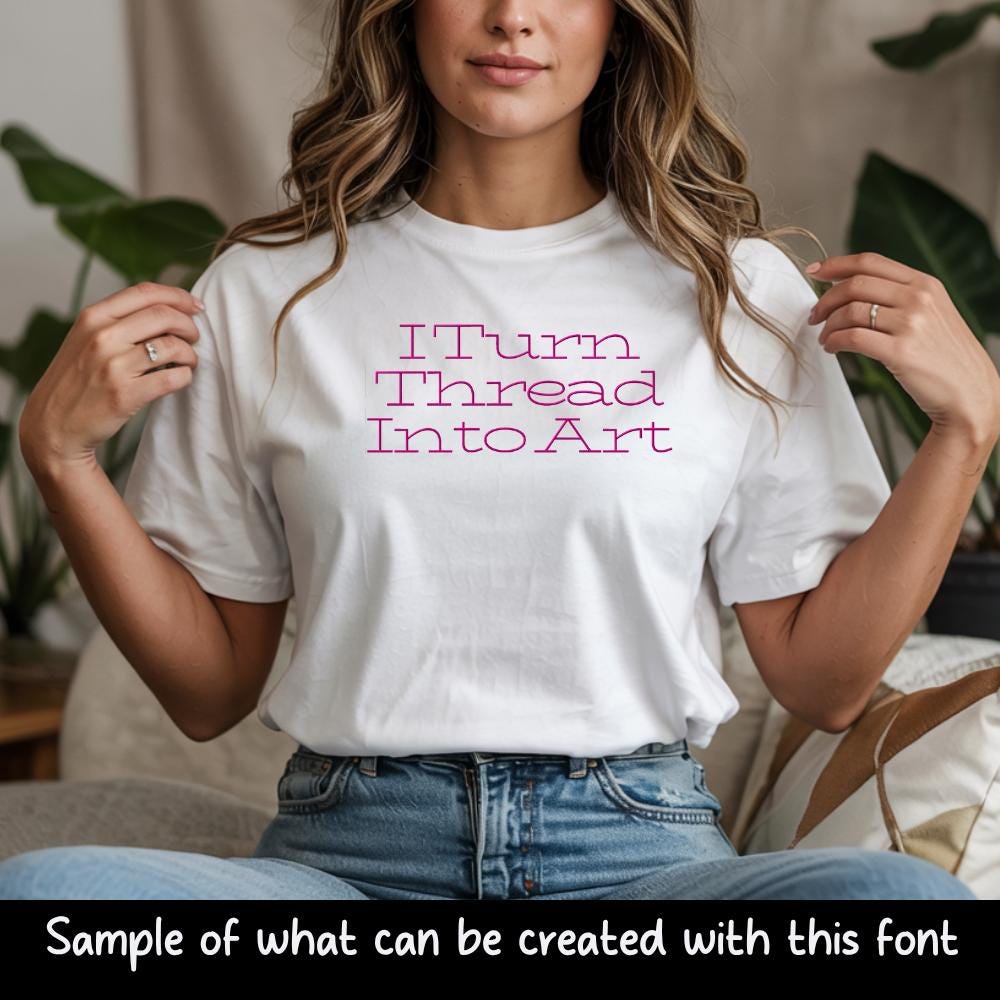 Native BX Embroidery Font, Coastal Hug, 13mm-125mm, Upper/Lower V2