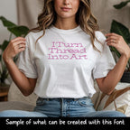 Native BX Embroidery Font, Coastal Hug, 13mm-125mm, Upper/Lower V2