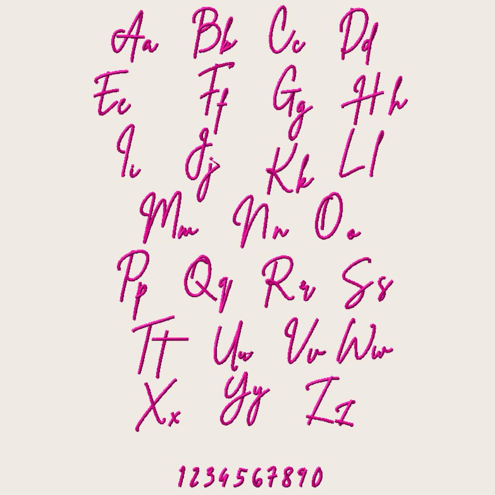 BX embroidery font Tickle Monster Native Embrilliance, 13mm - 125mm