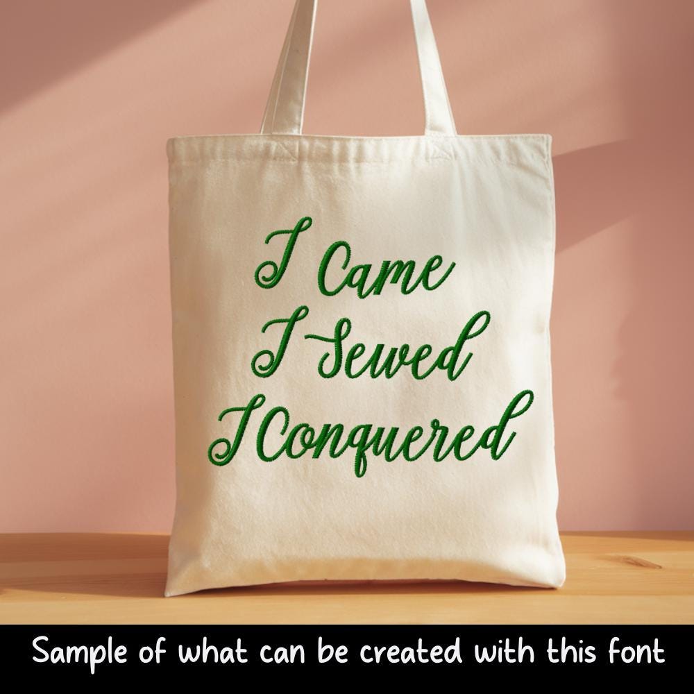 BX Embroidery Font' Coastal Hug Script Alphabet, PES-DST, 13-125mm
