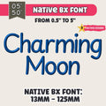BX Embroidery Font, Coastal Hug Native BX, 13mm-125mm, Uppercase.
