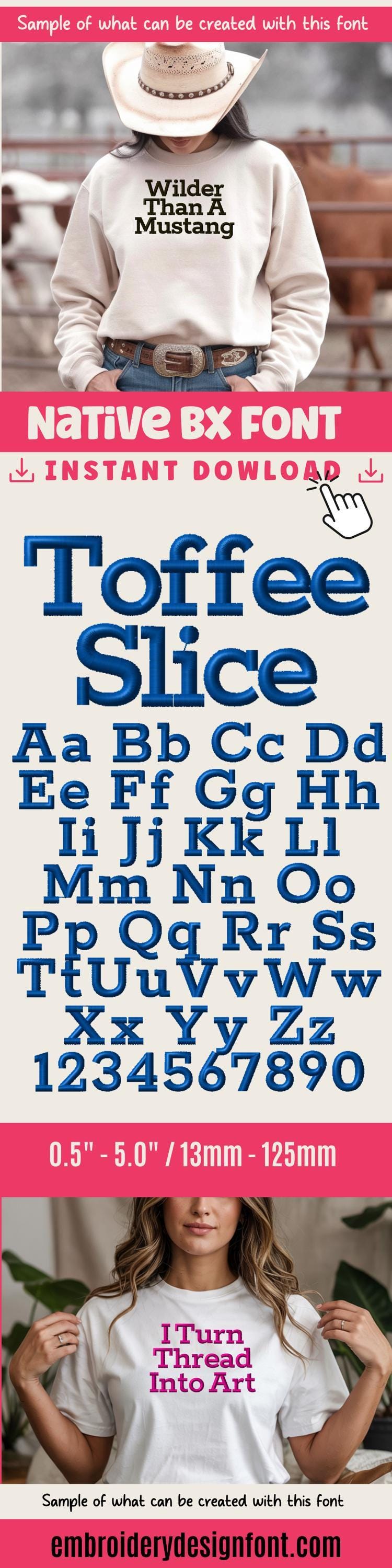 Native BX Font, Coastal Hug Embroidery, 13mm-125mm Embrilliance BX
