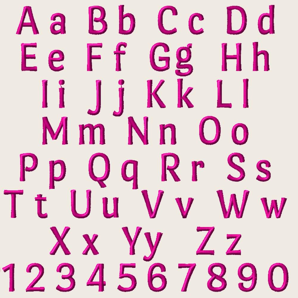 Native BX Embroidery Font Coastal Hug, Embrilliance Object-Based, 13mm–125mm
