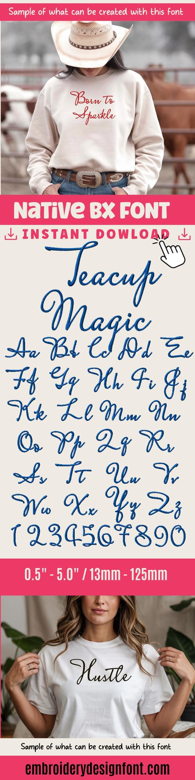 native bx embroidery font' Coastal Hug BX Font, Scalable 13mm-125mm
