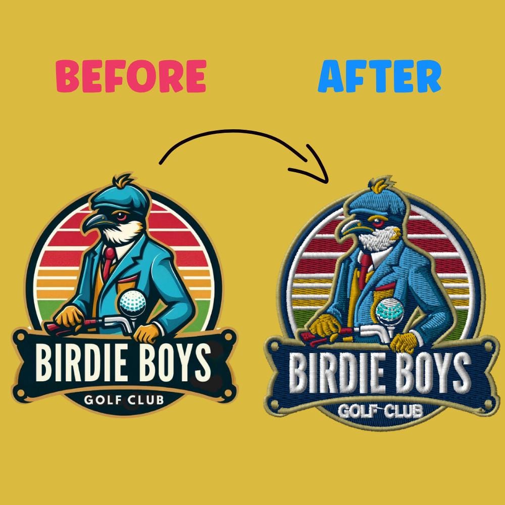 Custom Embroidery Digitizing, Logo & Patch, Multi-Format Fast PES