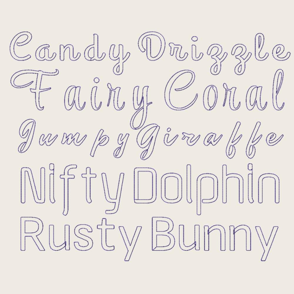 BX Embroidery Fonts', 10 Native BX Embrilliance Vintage Alphabet XL