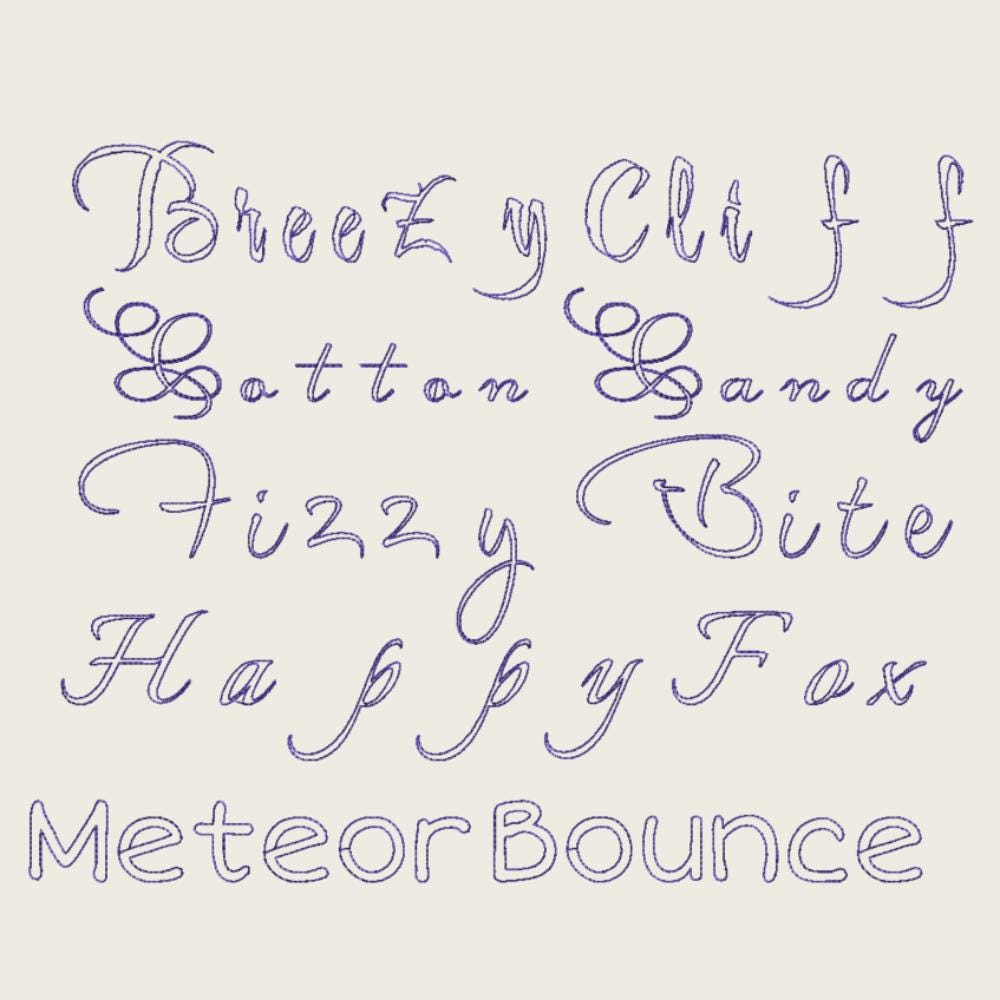 BX Embroidery Font, 10 Native BX Embrilliance Set Letters 13–125mm!
