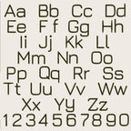 BX Embroidery Font, Coastal Hug Native, Scalable 13mm-125mm Upper