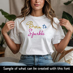 native bx font', Coastal Hug Embroidery Font, 13mm–125mm Editable