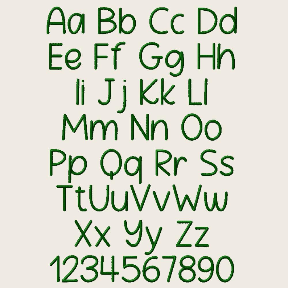 BX Embroidery Font, Fizzy Cloud Native BX Embrilliance 0.5-5in.