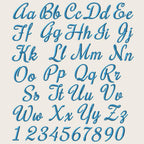 Machine Embroidery Font, BX Cursive Monogram Script, 11 Sizes PES