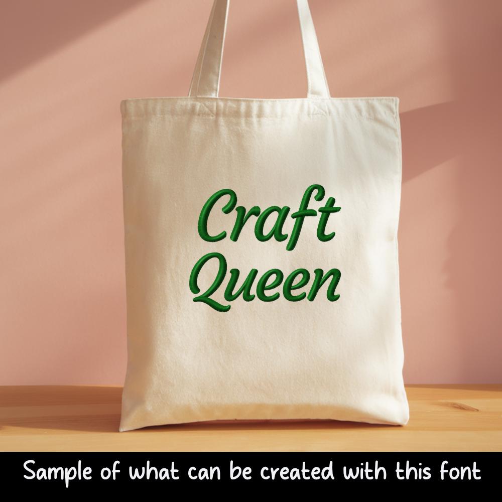 Native BX Font, Coastal Hug Embroidery, 13-125mm Scalable Editable