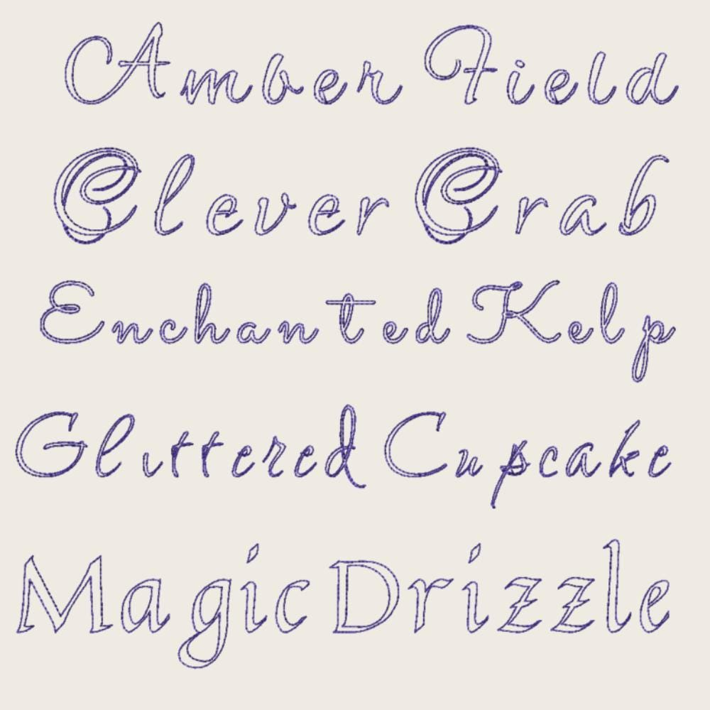BX Embroidery Font, 10-Set Native BX Embrilliance Vintage Alpha