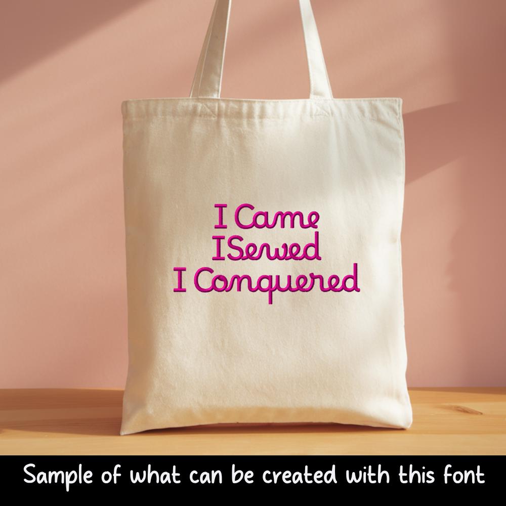 BX Embroidery Font, Coastal Hug Native BX, Scalable 13mm Editable