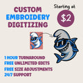Custom Embroidery Digitizing, Logo & Image Digitize, DST/PES Files