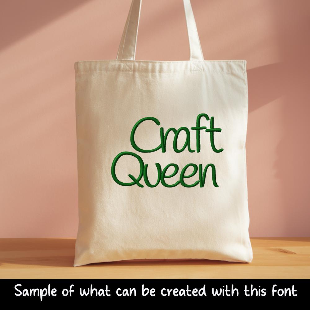 BX Embroidery Font, Coastal Hug BX Native, 13-125mm Scalable Easy