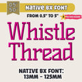 Native BX Font Coastal Hug, Embroidery BX Font, Editable, 13–125mm