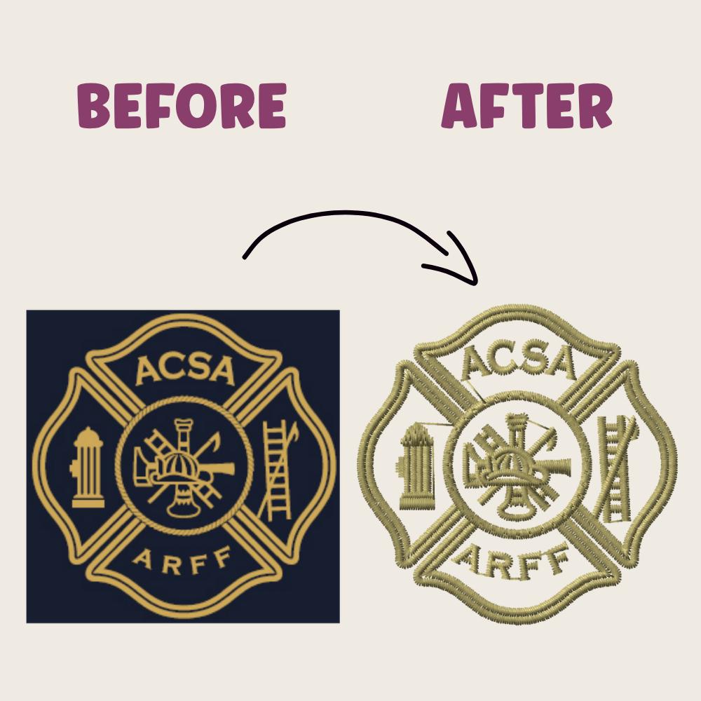 Custom Embroidery Digitizing, Logo & Image Digitize, DST/PES Files