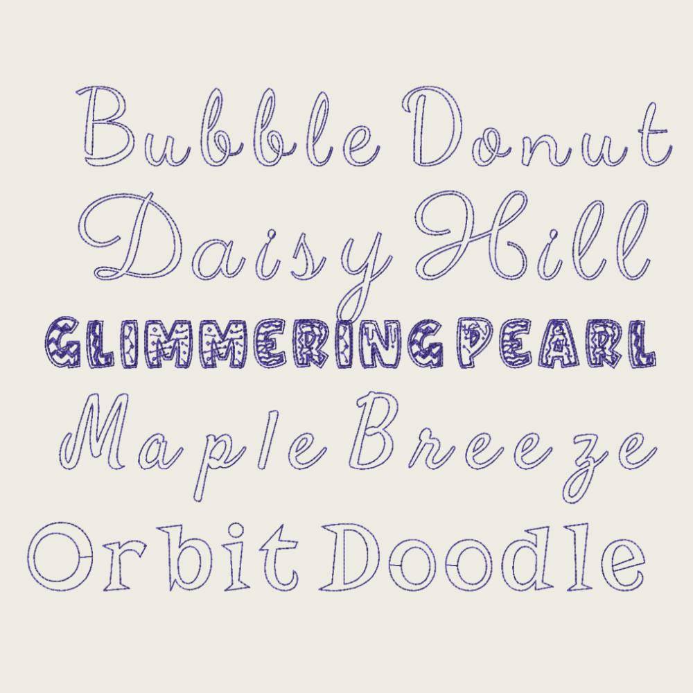 BX Embroidery Fonts' Native BX 10-Set Embrilliance Vintage 13-125mm