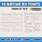 BX embroidery font' 10-Set Embrilliance Vintage Alphabet 13-125mm!