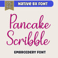 Bx Embroidery Font, Coastal Hug Script, Cursive Monogram, 13-125mm