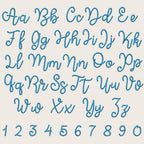 BX Embroidery Font, Coastal Hug Script BX, Native 0.5–5in PES Mon