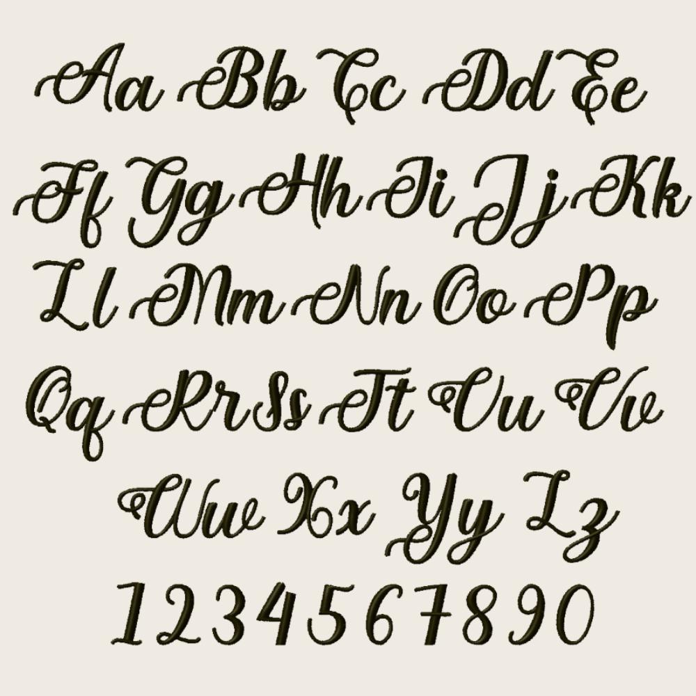 BX Embroidery Font Coastal Hug Script, 13-125mm Instant Download!!