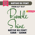 native BX embroidery font, Coastal Hug Resizable BX 13-125mm Edit!