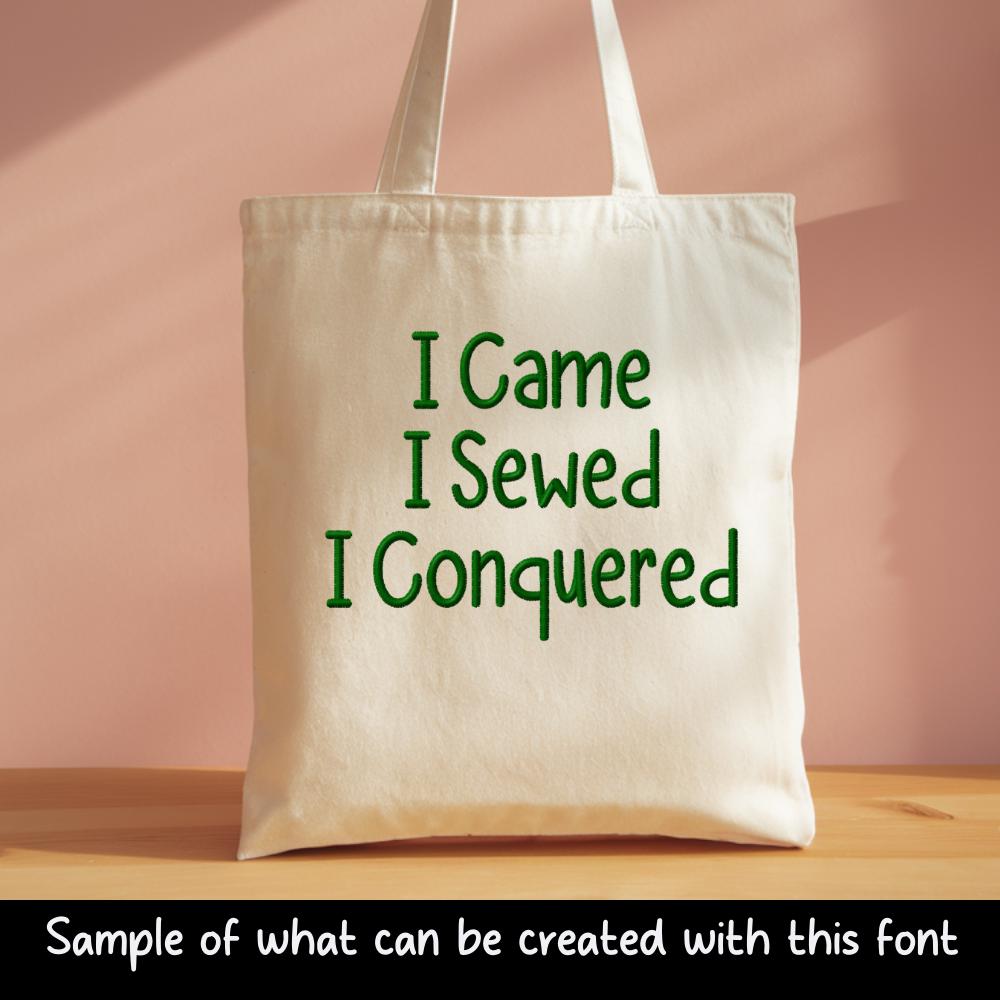 Bx Embroidery Font, Coastal Hug Script Alphabet, 13mm-125mm Native