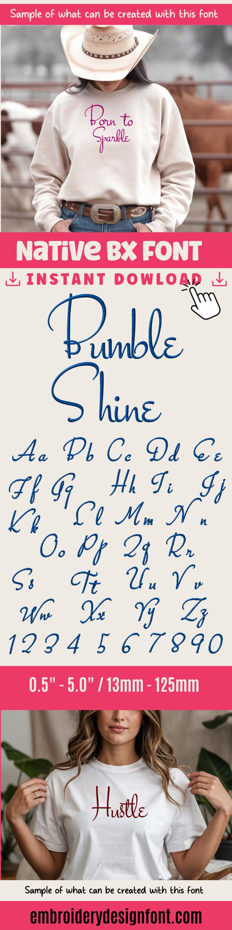 native BX embroidery font, Coastal Hug Resizable BX 13-125mm Edit!