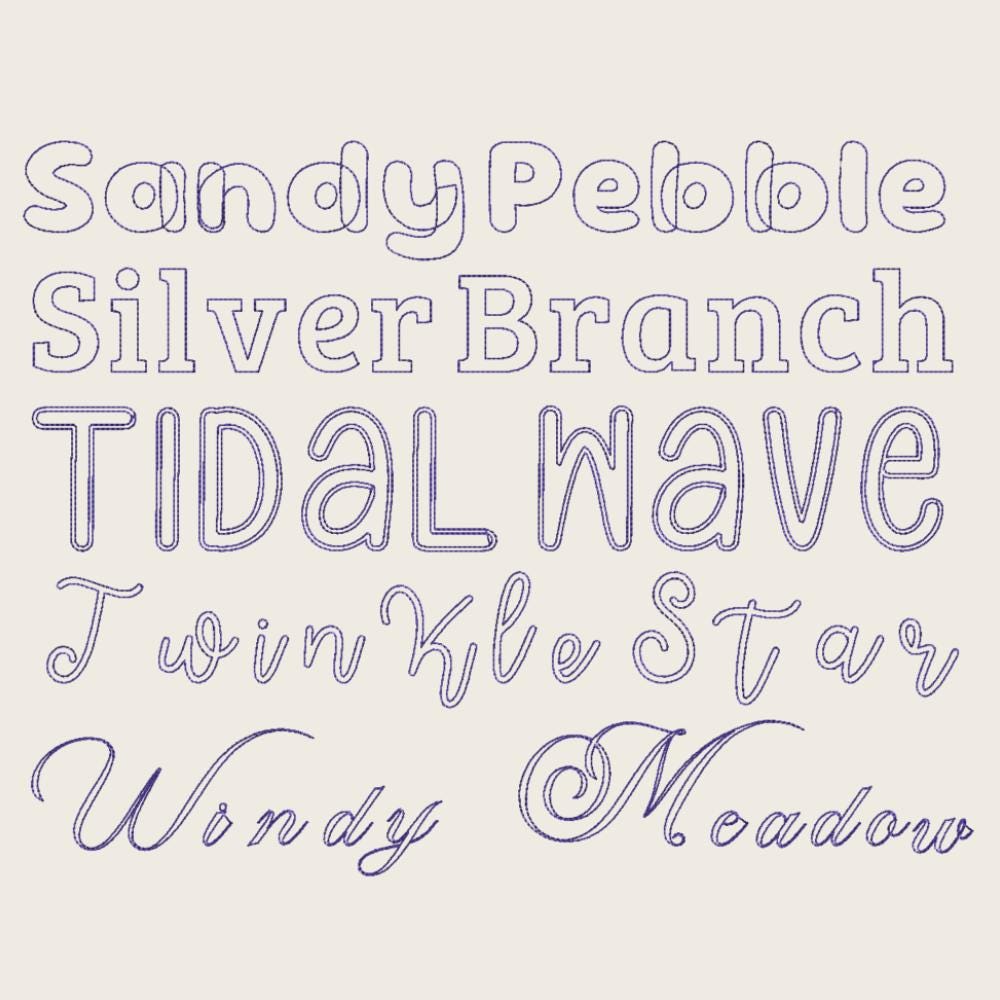 BX Embroidery Font Set, 10 Native BX Fonts For Embrilliance, 13