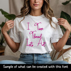 BX Embroidery Font, Skinny Script Cosy Wiggles, 13–125mm PES Caps