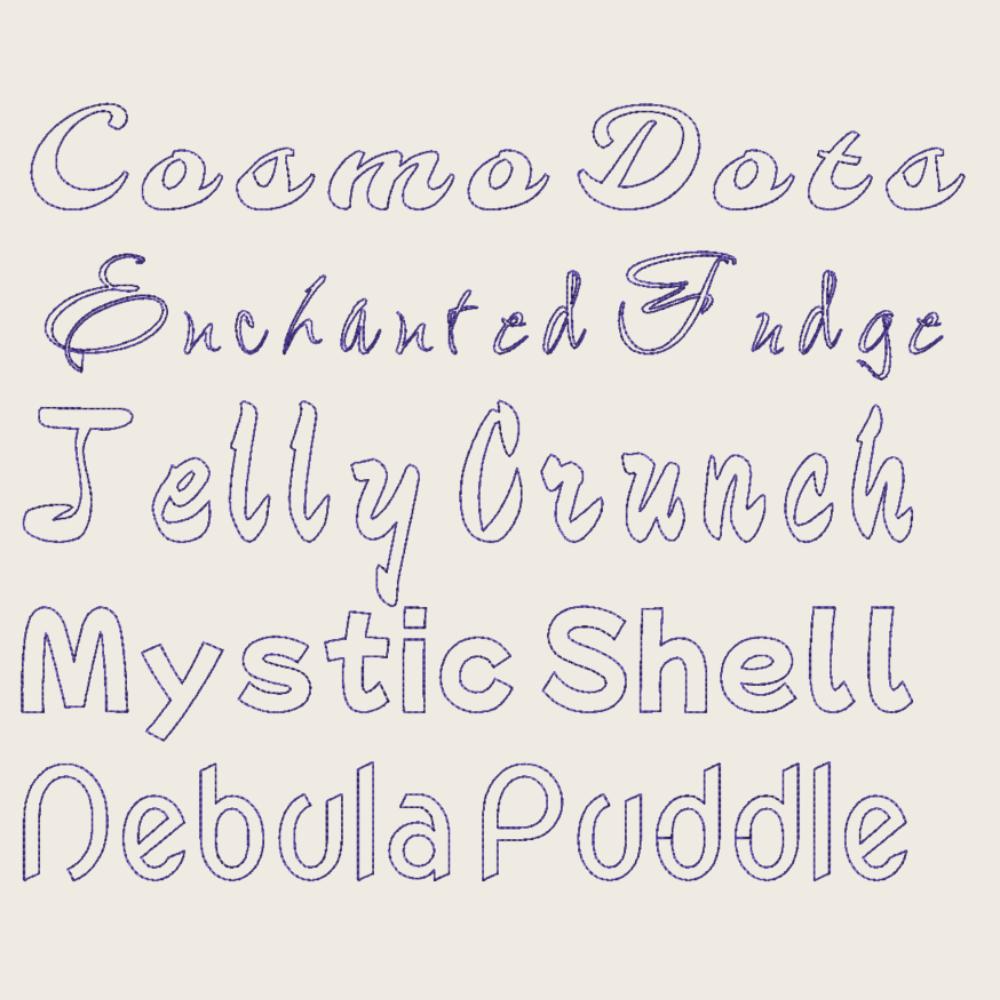 BX Embroidery Font, 10-Piece BX Native Set, Embrilliance 13-125mm