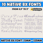 bx embroidery font', BX Native Embrilliance Font Sets, 13-125mm