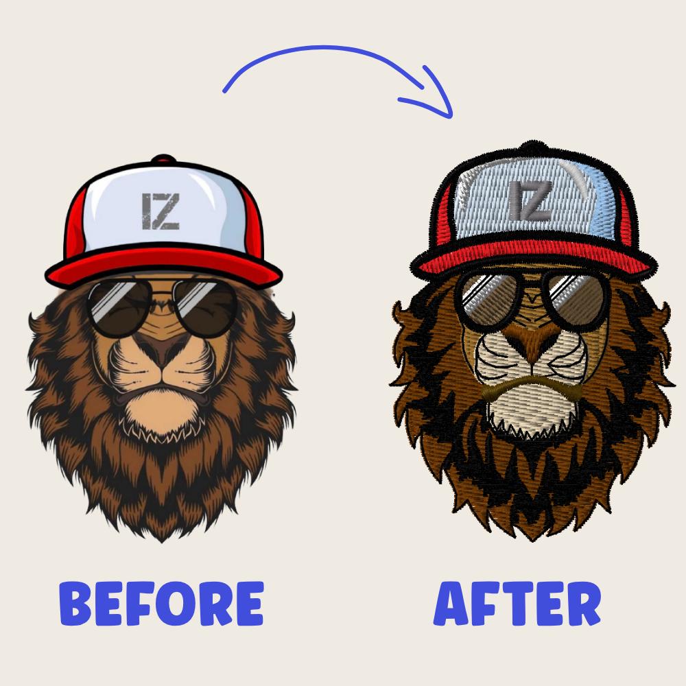 Custom Embroidery Digitizing, Convert PNG To PES, Logo Files Fast!