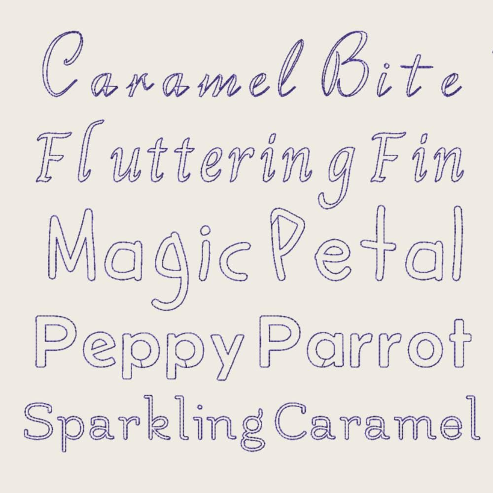 BX Embroidery Font, 10 BX Set, For Embrilliance, Scalable 13-125mm