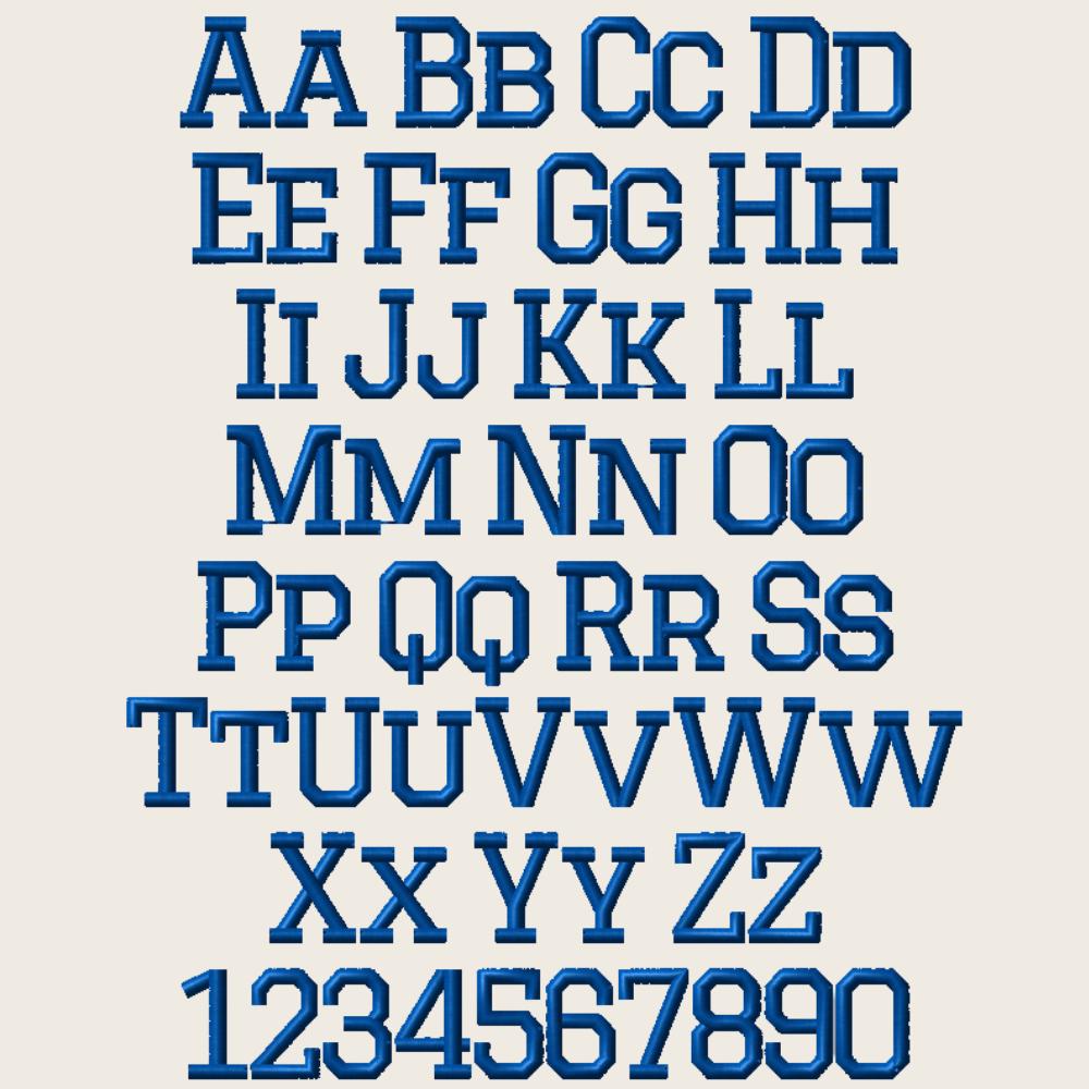 native BX font', Coastal Hug Embroidery Font, 13mm-125mm, Object-Based