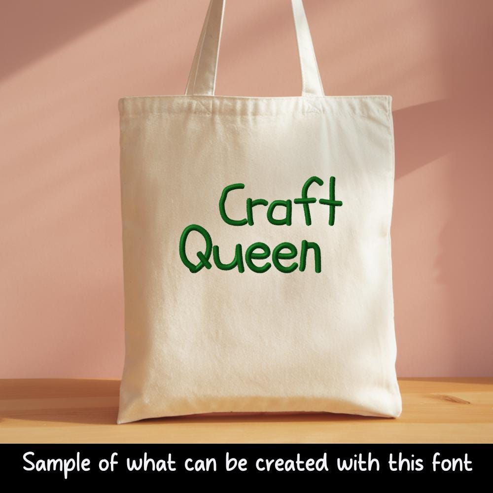 Native BX Embroidery Font' Coastal Hug, Scalable 13mm-125mm Object