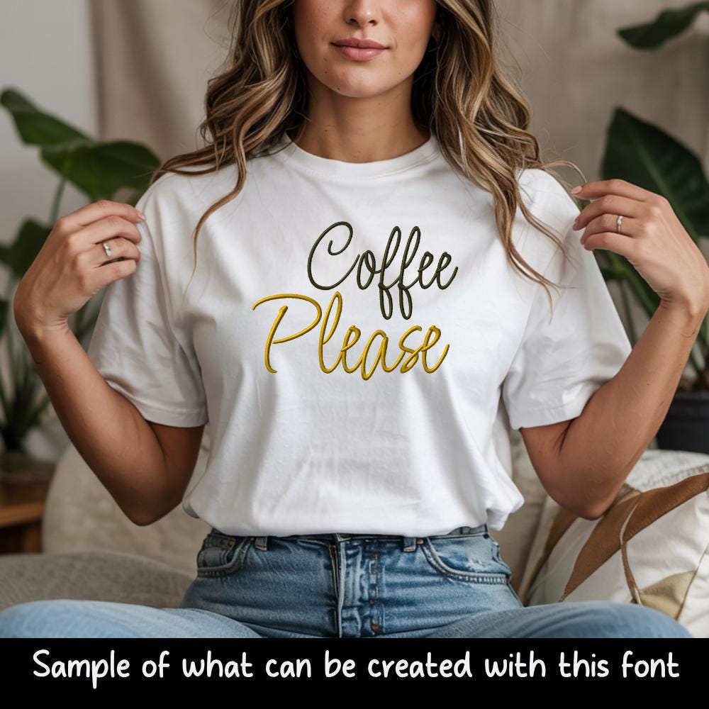 native BX font, Coastal Hug Embroidery Font, 13mm-125mm, BX 0.5-5