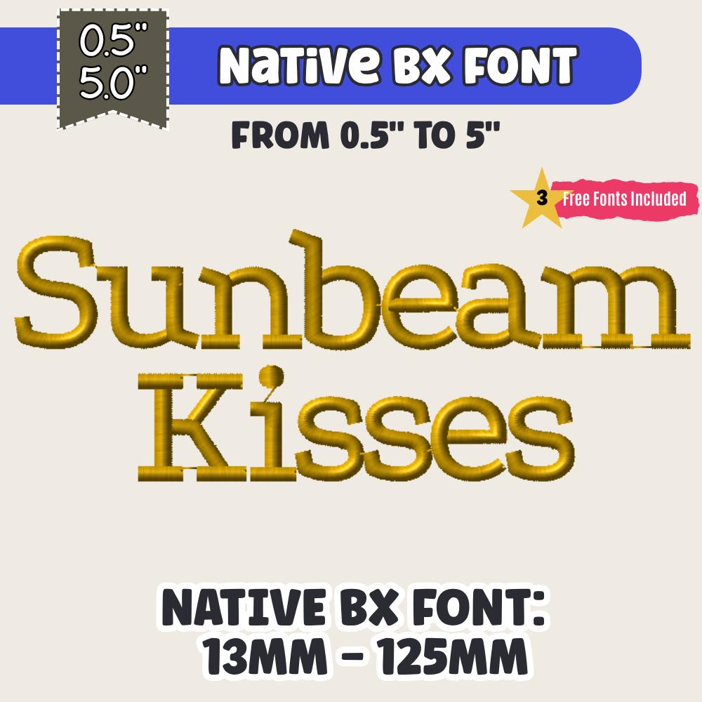 Native Bx Font' Coastal Hug Embroidery, 13mm-125mm Embrilliance